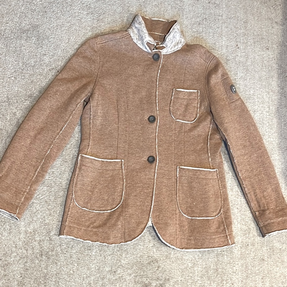 Swiss Chriss wool sweater jacket size L